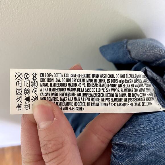 English Factory Denim Off the Shoulder Ruffle Mini Dress Small - Picture 5 of 5